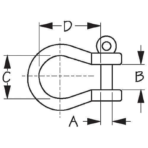 Sea-Dog Qualifies for Free Shipping Sea-Dog Bow Shackle SS 5/16" #147058