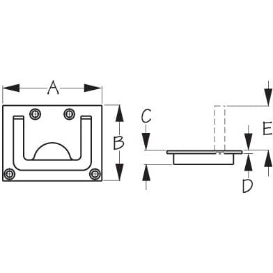 Sea-Dog Qualifies for Free Shipping Sea-Dog Brass Heavy-Duty Lift Handle 3" x 2-3/16" #222426-1