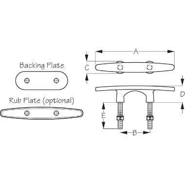 Sea-Dog Qualifies for Free Shipping Sea-Dog Cleat 6" #041856