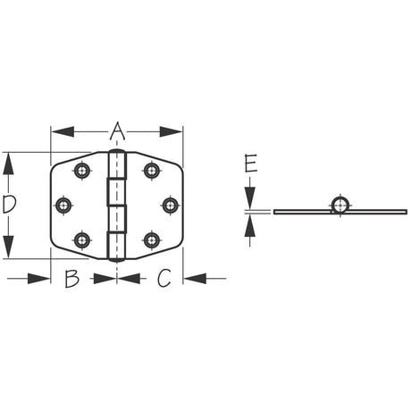 Sea-Dog Qualifies for Free Shipping Sea-Dog Dampening Heavy-Duty Hinge 2-7/8" Pair #203801-1