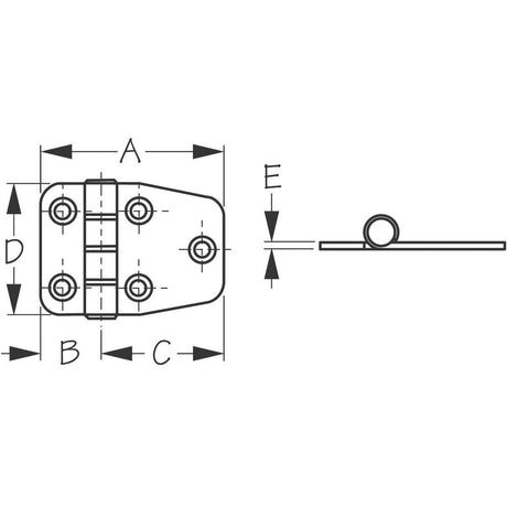 Sea-Dog Qualifies for Free Shipping Sea-Dog Dampening Short Side Hinge 2-1/8" Pair #203510-1