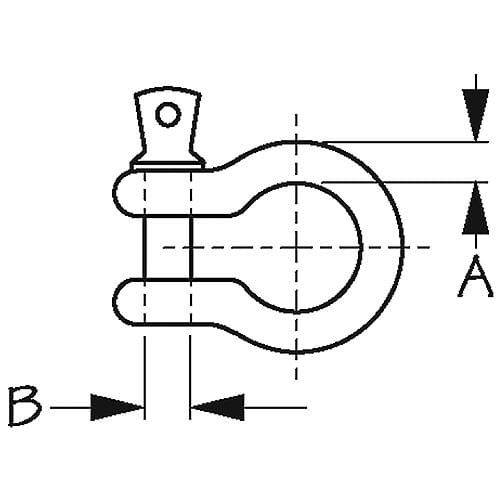 Sea-Dog Qualifies for Free Shipping Sea-Dog Galvanized Anchor Shackle 1/2" #147812-1
