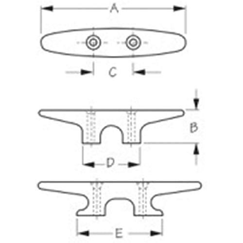 Sea-Dog Qualifies for Free Shipping Sea-Dog HD Open Base Cleat Flat Dark Earth 4-1/2" #043342-1
