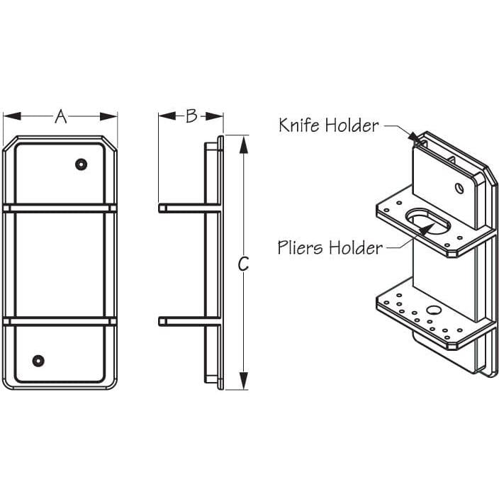Sea-Dog Qualifies for Free Shipping Sea-Dog Knife and Pliers Holder #325925-1