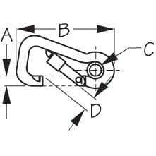 Sea-Dog Qualifies for Free Shipping Sea-Dog Locking Asymetrical Snap 4" #150108