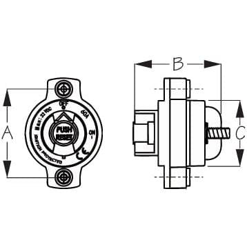 Sea-Dog Qualifies for Free Shipping Sea-Dog SD-53 Battery Switch 30a with Push Reset #830400-1