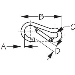 Sea-Dog Not Qualified for Free Shipping Sea-Dog Snap Hook 4-11/16" Bulk #151620