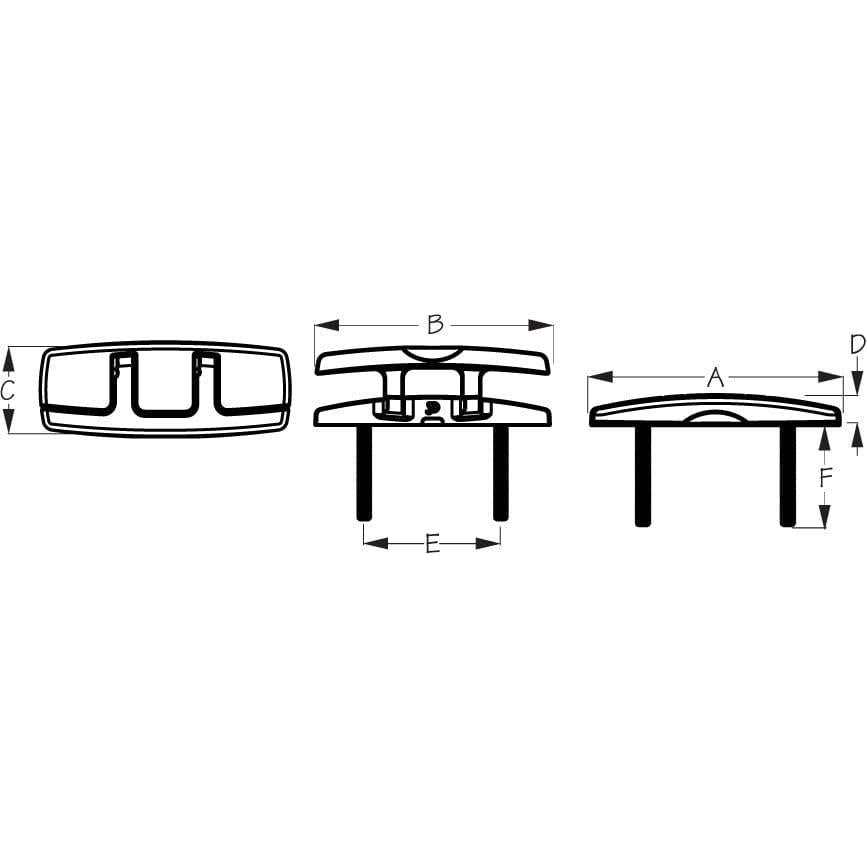 Sea-Dog Qualifies for Free Shipping Sea-Dog SS Folding Cleat 5" Black #041135B-1