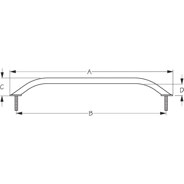Sea-Dog Qualifies for Free Shipping Sea-Dog Stud Mount Handrail 304 SS 8-1/4" #254601-1