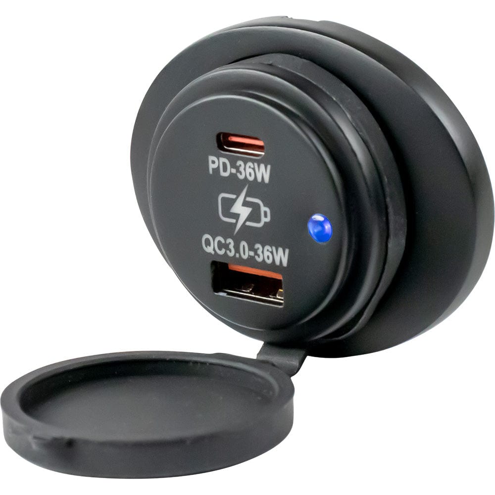Sea-Dog Qualifies for Free Shipping Sea Dog Surface Mount Oval USB 3.0 & USB-C Power Socket #426535-1