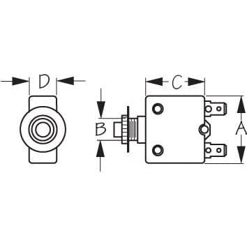 Sea-Dog Qualifies for Free Shipping Sea-Dog Thermal Circuit Breaker 15a #420815-1