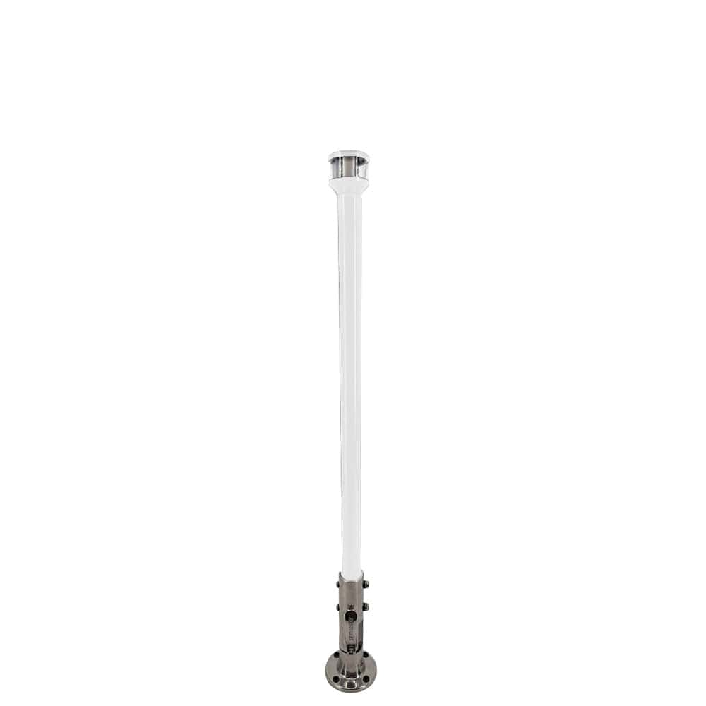 Seaview Qualifies for Free Shipping Seaview 12" Manually Folding Light Post SS Base White #SVMHB112LEDSSW