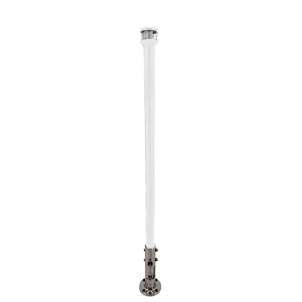 Seaview Qualifies for Free Shipping Seaview 24" Manually Folding Light Post SS Base White #SVMHB124LEDSSW
