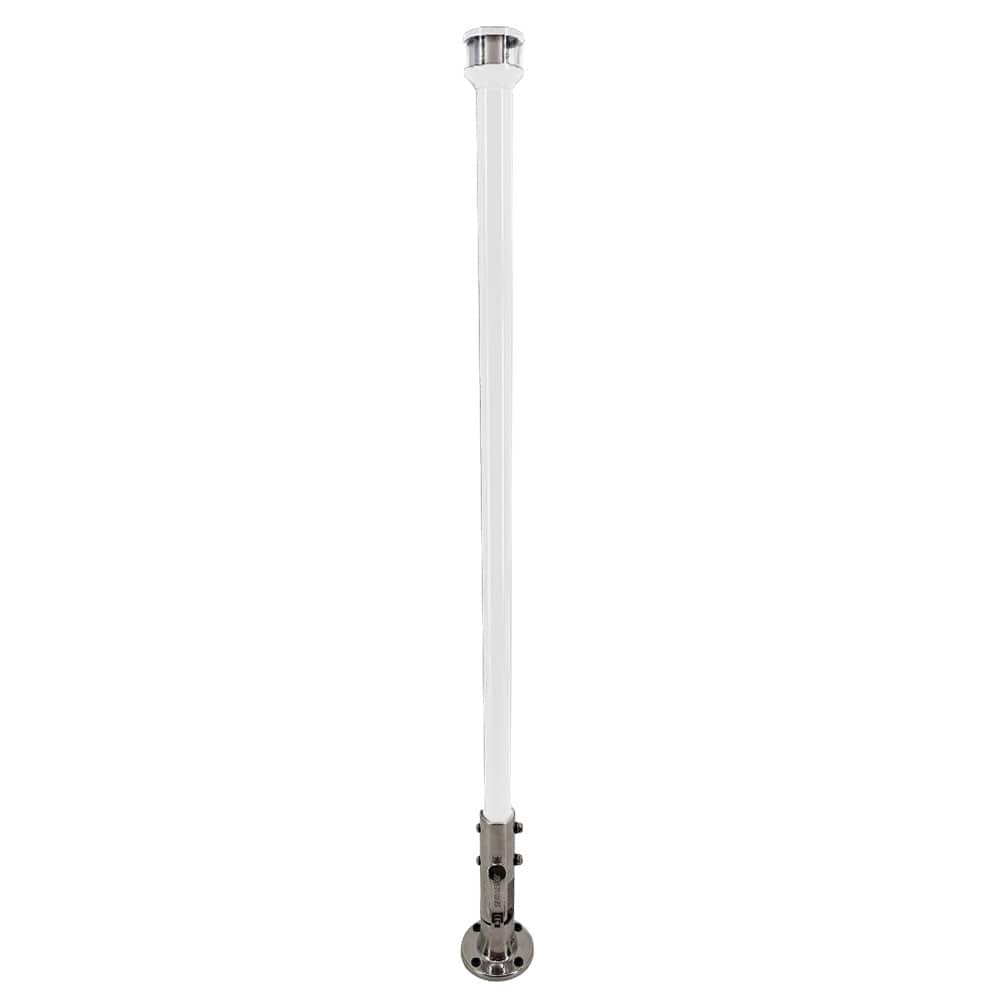 Seaview Qualifies for Free Shipping Seaview 36" Manually Folding Light Post SS Base White #SVMHB136LEDSSW