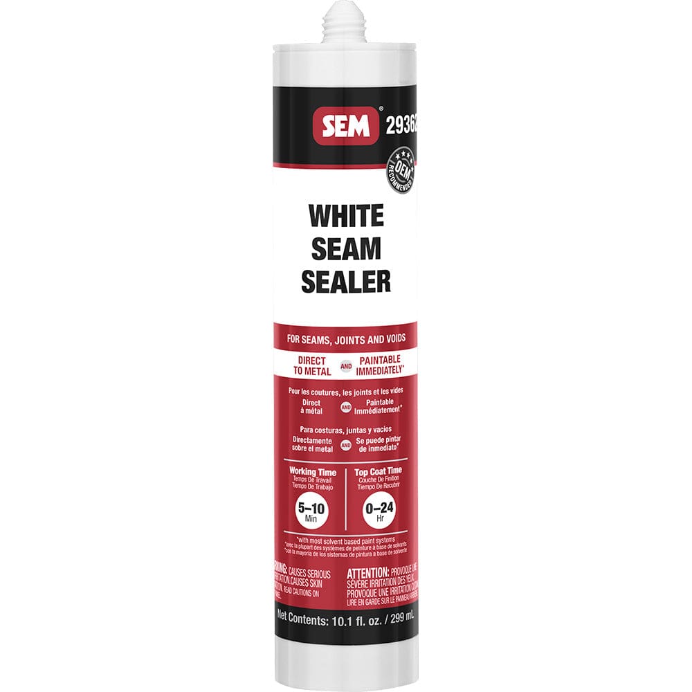 SEM Products Qualifies for Free Shipping SEM 1K Seam Sealer 10.1 oz Tube White #29362
