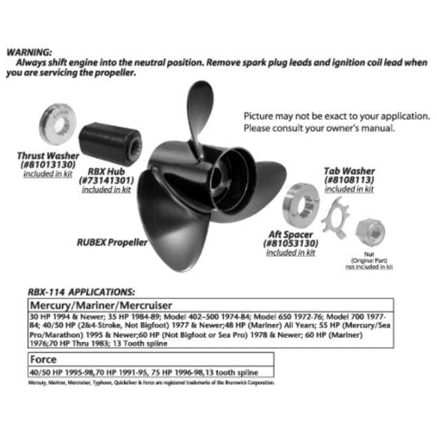 Solas Qualifies for Free Shipping Solas/Rubex Hub Kit Force 40-75HP #RBX-114