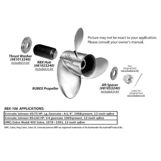 Solas Qualifies for Free Shipping Solas/Rubex Hub Kit Johnson/Evinrude/BRP/Cobra V4/Grcs #RBX-106