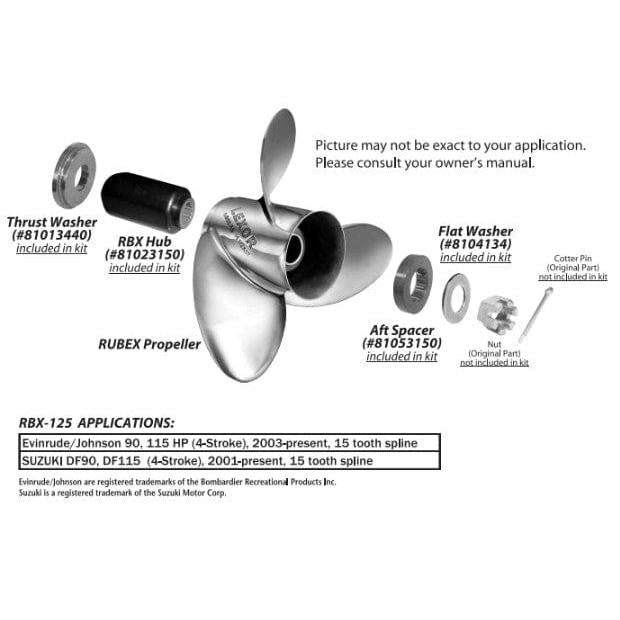 Solas Qualifies for Free Shipping Solas/Rubex Hub Kit Johnson/Evinrude/Suzuki 90-115HP #RBX-125