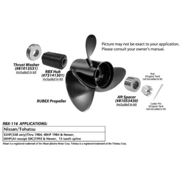 Solas Qualifies for Free Shipping Solas/Rubex Hub Kit Nissan/Tohatsu 35-50HP #RBX-116