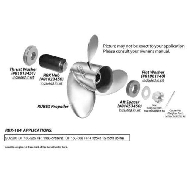 Solas Qualifies for Free Shipping Solas/Rubex Hub Kit Suzuki 150-225HP #RBX-104