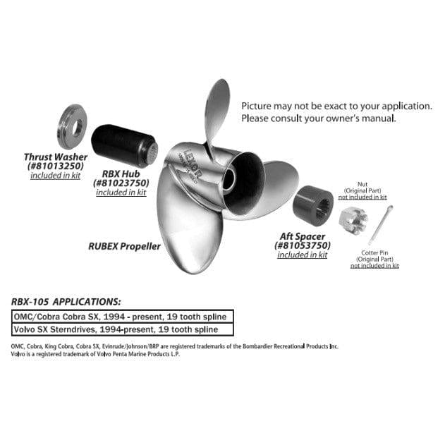 Solas Qualifies for Free Shipping Solas/Rubex Hub Kit Volvo/Cobra SX Drive #RBX-105