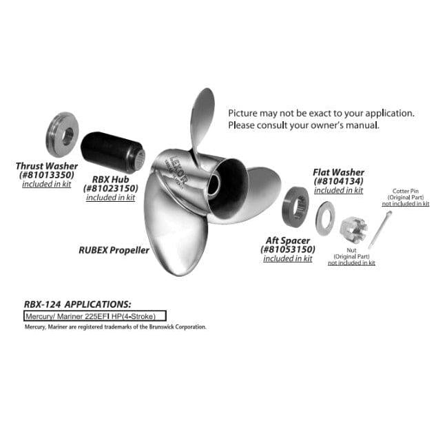 Solas Qualifies for Free Shipping Solas/Rubex Hub Kit Yamaha/Mercury/Honda EFI #RBX-124