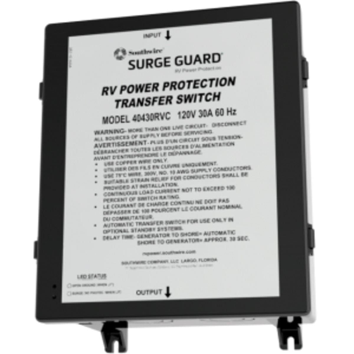Southwire Qualifies for Free Shipping Southwire 30a Auto-Transfer Switch RVC/CC C3 Contat #40430RVC1