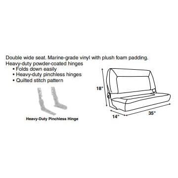 Springfield Not Qualified for Free Shipping Springfield Double Wide Folding Seat White #1042039