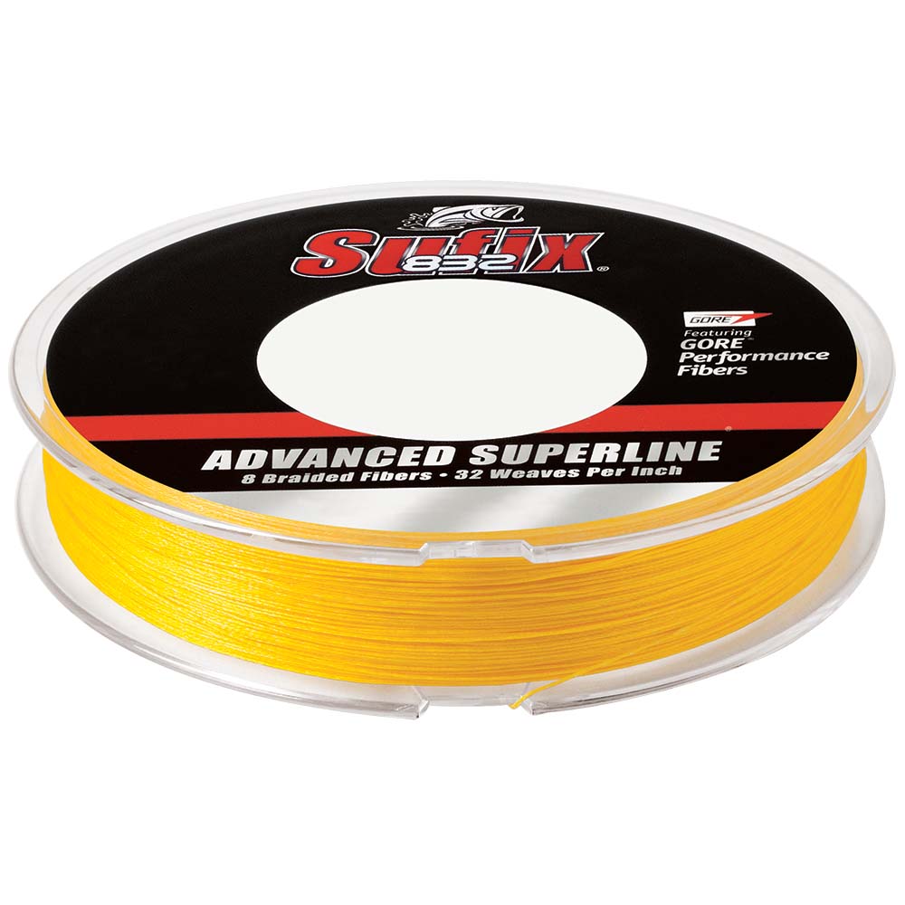 Sufix Not Qualified for Free Shipping Sufix 832 Braid 8 lb Hi-Vis Yellow 300 Yards #660-108Y