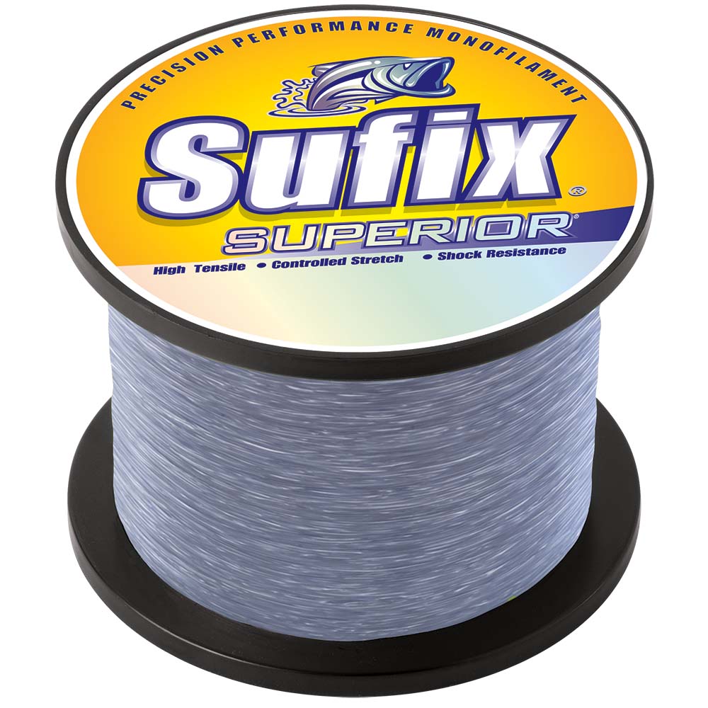 Sufix Qualifies for Free Shipping Sufix Superior 25 lb 2145 Yards Smoke Blue Monofilament #646-625