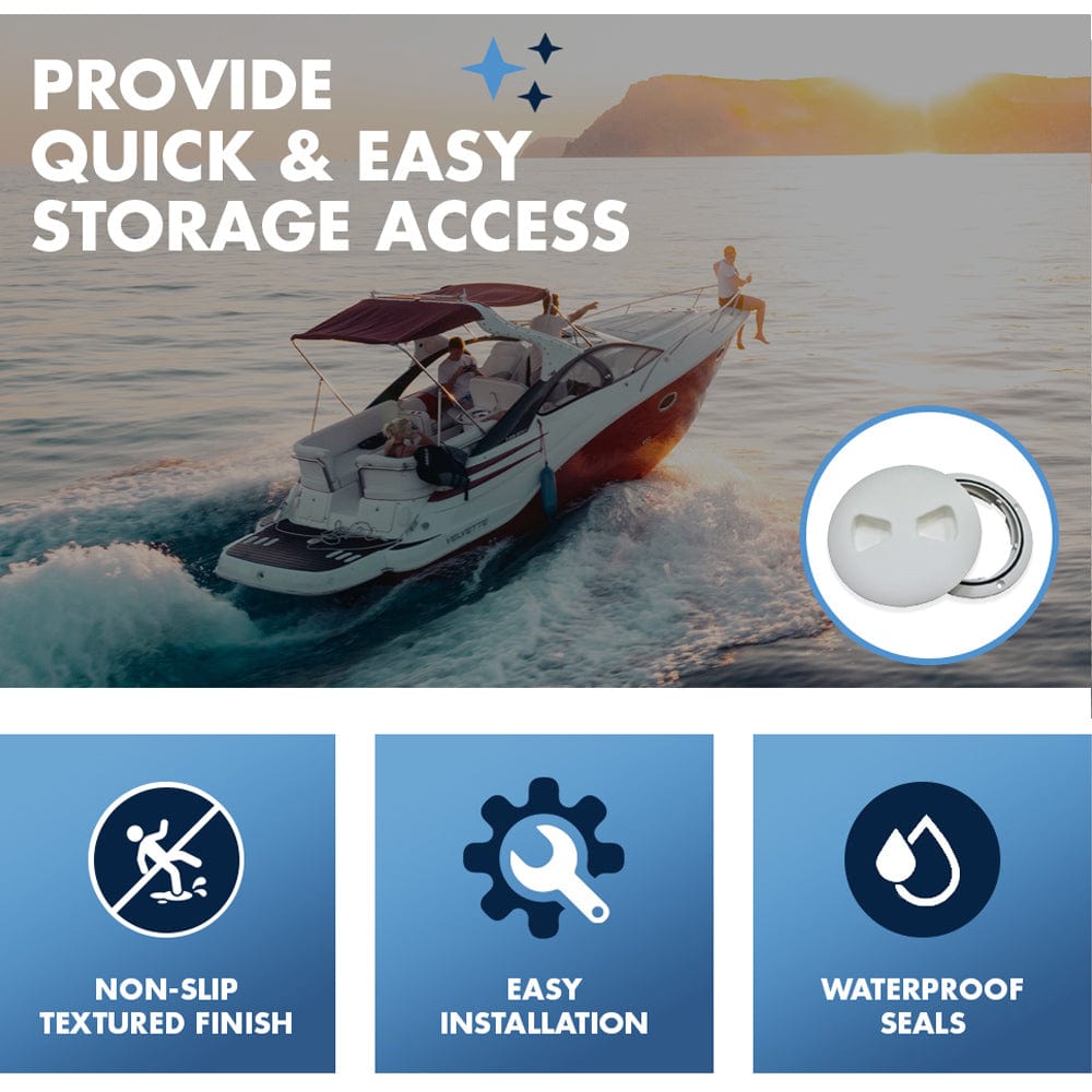 T-H Marine Qualifies for Free Shipping T-H Marine Designer Deck Plate 4" Black #DPSLP-41-DP