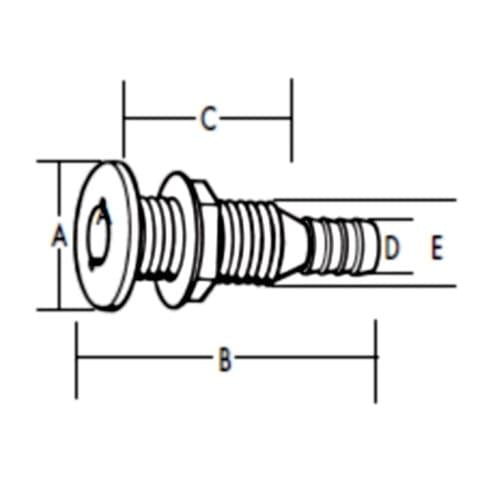 T-H Marine Qualifies for Free Shipping T-H Marine Thru-Hull 5/8" White #TH-652-DP