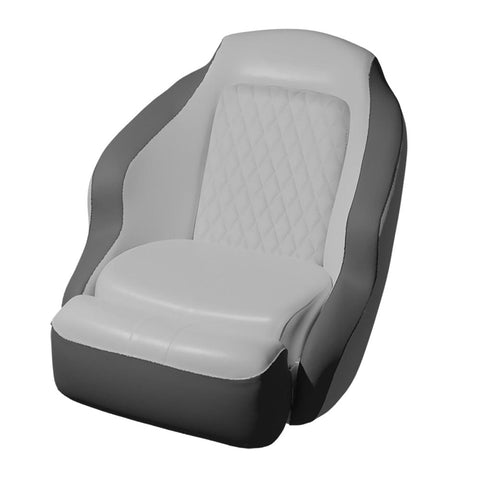 Taco Metals Oversized - Not Qualified for Free Shipping Taco Anclote Diamond Bucket Seat White/Grey #BA1-25WHT-GRY
