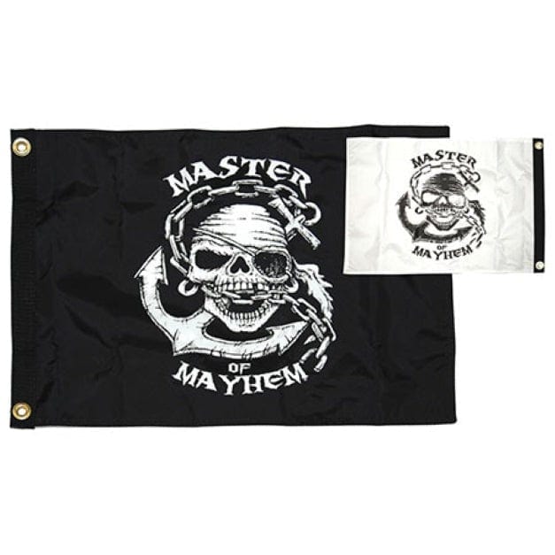 Taylor Made Qualifies for Free Shipping Taylor Made Flag 12" x 18" Master of Mayhem Black/White #1625