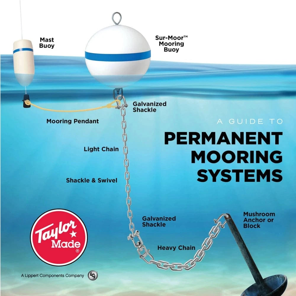 Taylor Made Not Qualified for Free Shipping Taylor Made Sur-Moor 15" T3C Mooring Buoy White #46371