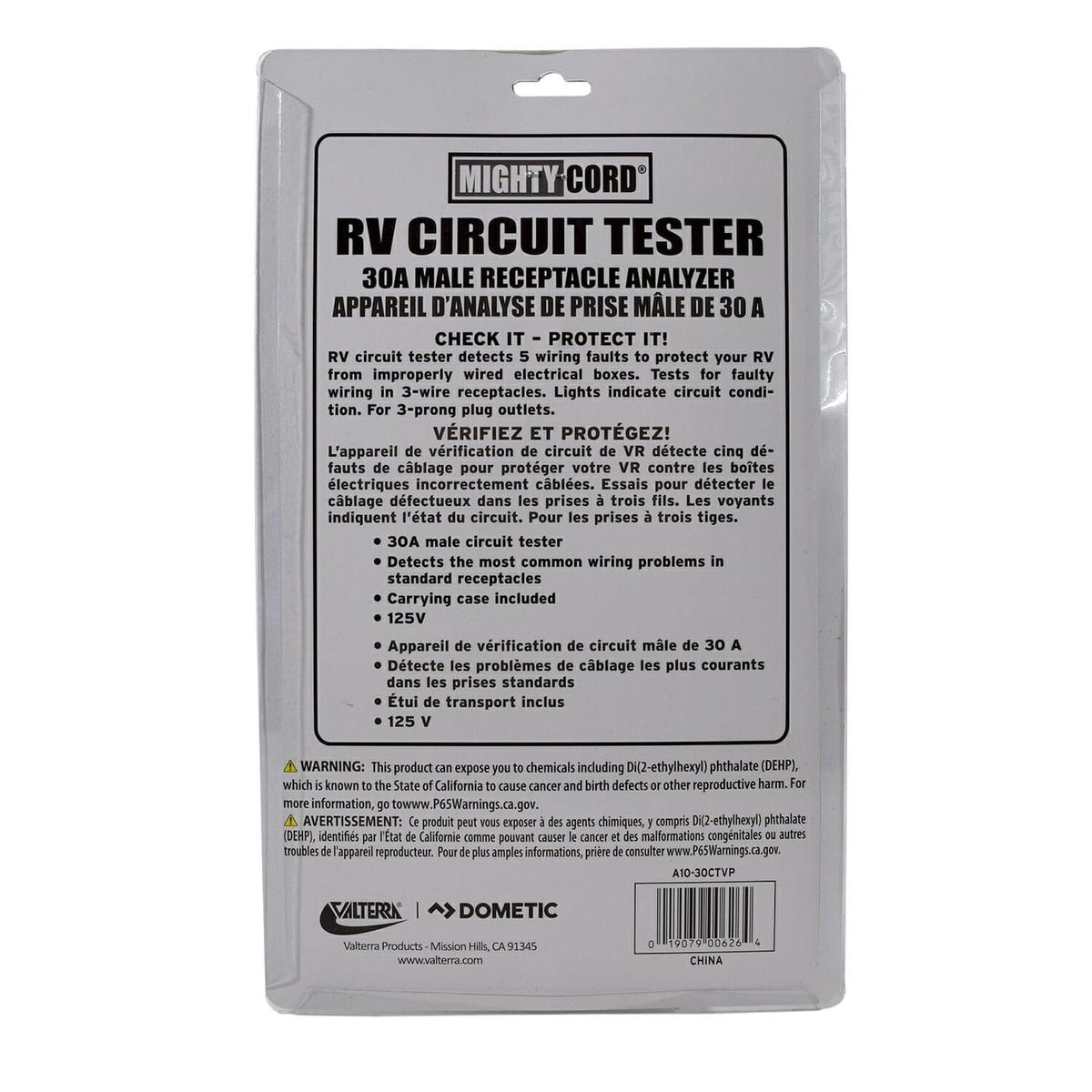 Valterra Qualifies for Free Shipping Valterra 30a RV Circuit Tester #A10-30CTVP