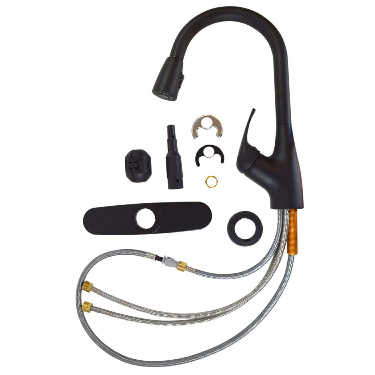 Valterra Qualifies for Free Shipping Valterra Premium Single Handle Pull-Down Kitchen Faucet Matte Black #PF231761