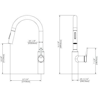 Valterra Qualifies for Free Shipping Valterra Premium Slimline 1 Handle Black with Black Handle #PF231765