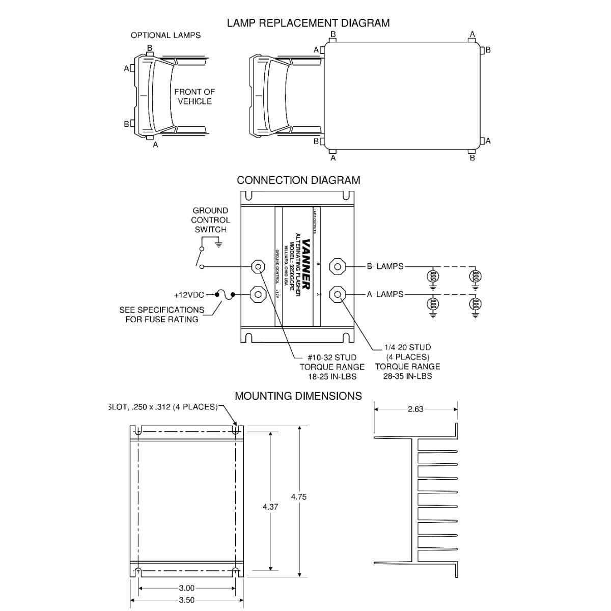 Vanner Qualifies for Free Shipping Vanner 2 Terminal Flasher 50a Output Per Terminal #3250GCPE