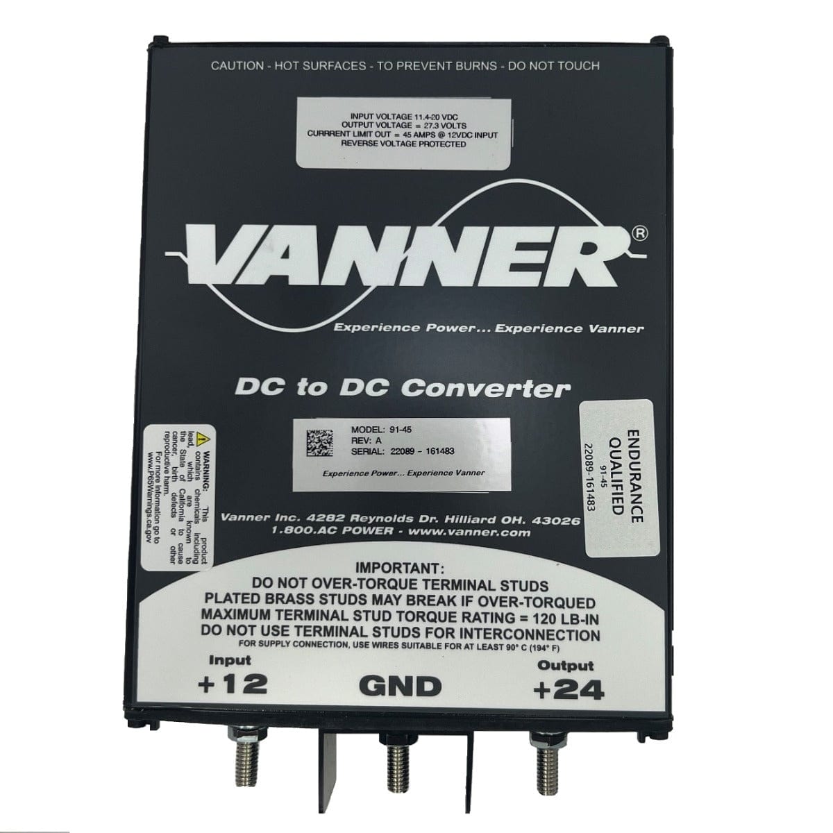 Vanner Qualifies for Free Shipping Vanner DC to DC Converter 12v to 24v 45a Output #91-45