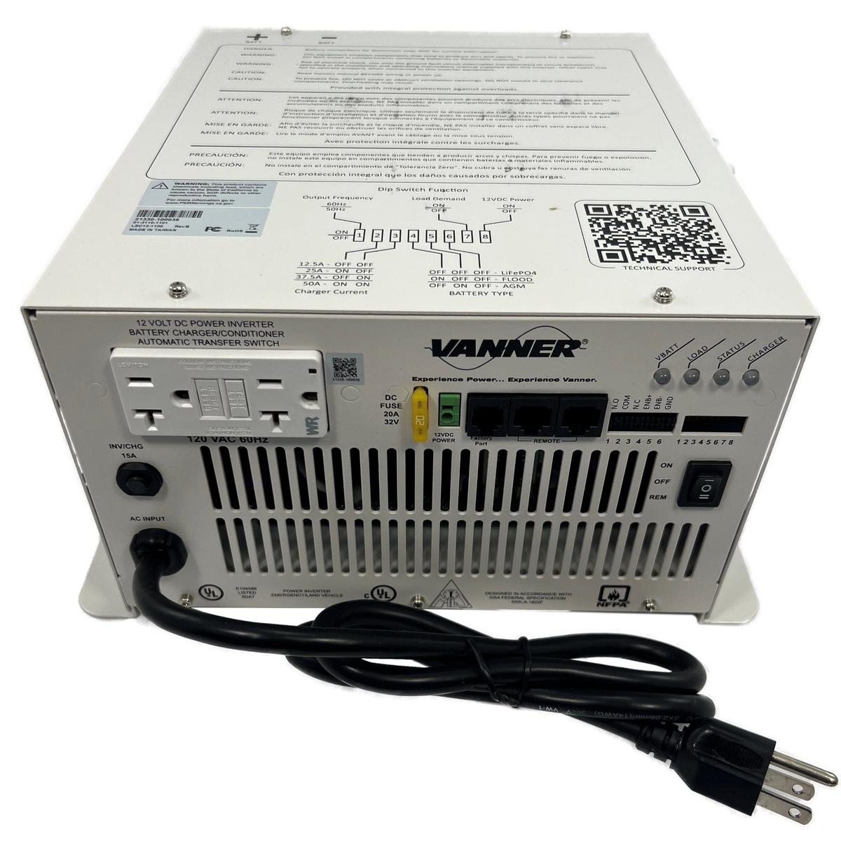Vanner Qualifies for Free Shipping Vanner Lifesine Inverter Charger 1100w #LSC12-1100