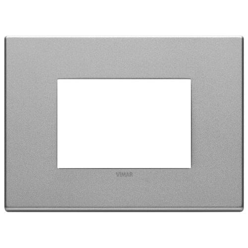 Vimar Qualifies for Free Shipping Vimar Eikon EXE Plate 3-Module Metal Matte Silver #VM22653.02