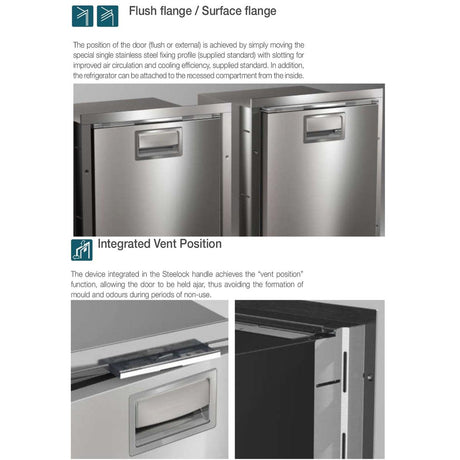 Vitrifrigo Truck Freight - Not Qualified for Free Shipping Vitrifrigo 6.3 cu ft Double-Drawer Refrigerator #DW210IXP4-EX-1