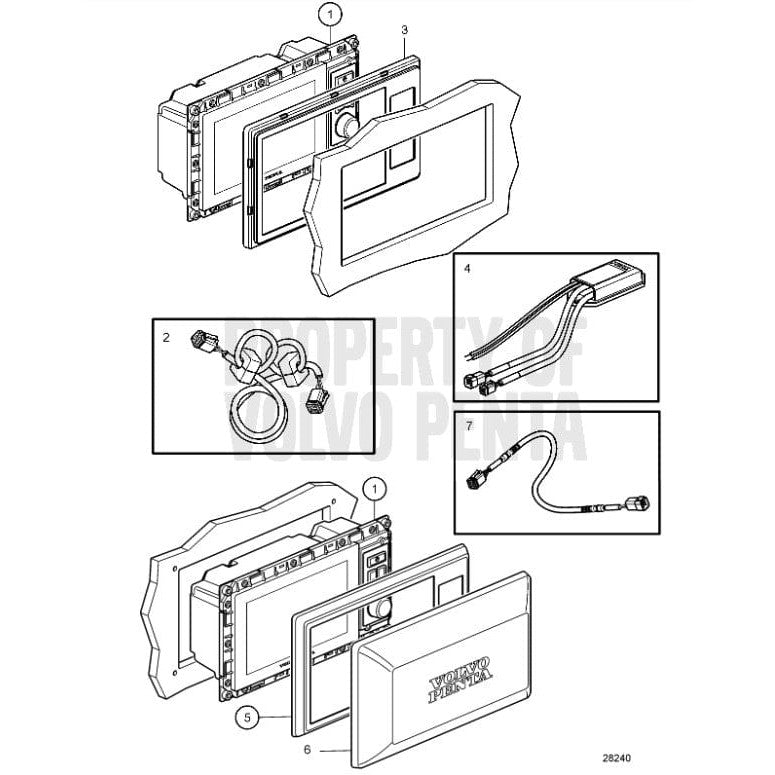 Volvo Penta Qualifies for Free Shipping Volvo Penta 7" Color Display Frame #21330289