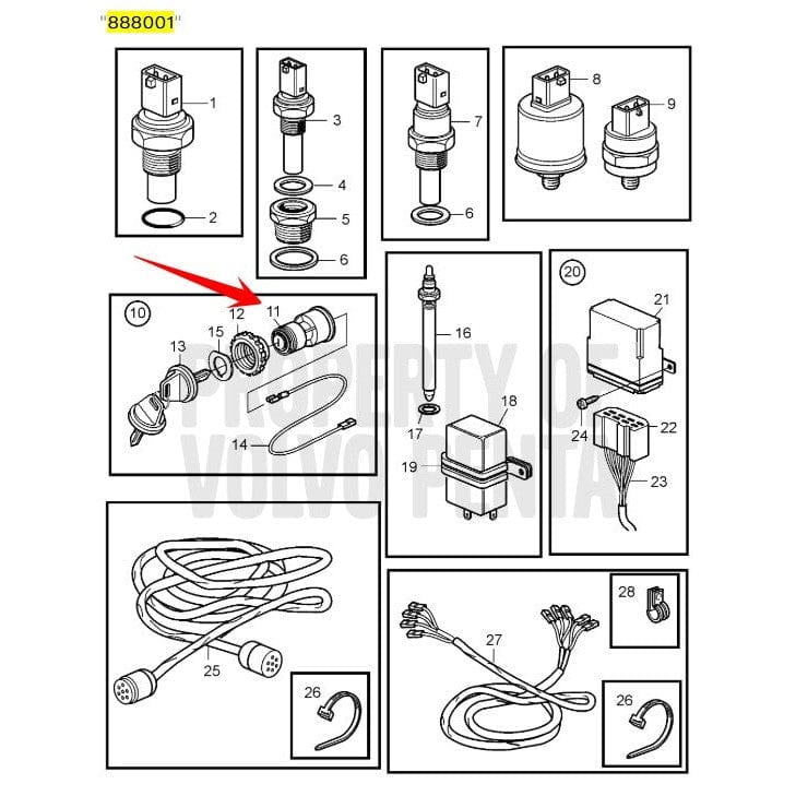 Volvo Penta Qualifies for Free Shipping Volvo Penta Diesel Starter Switch #888001