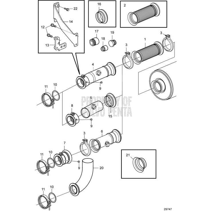 Volvo Penta Qualifies for Free Shipping Volvo Penta Exhaust Pipe #22338252