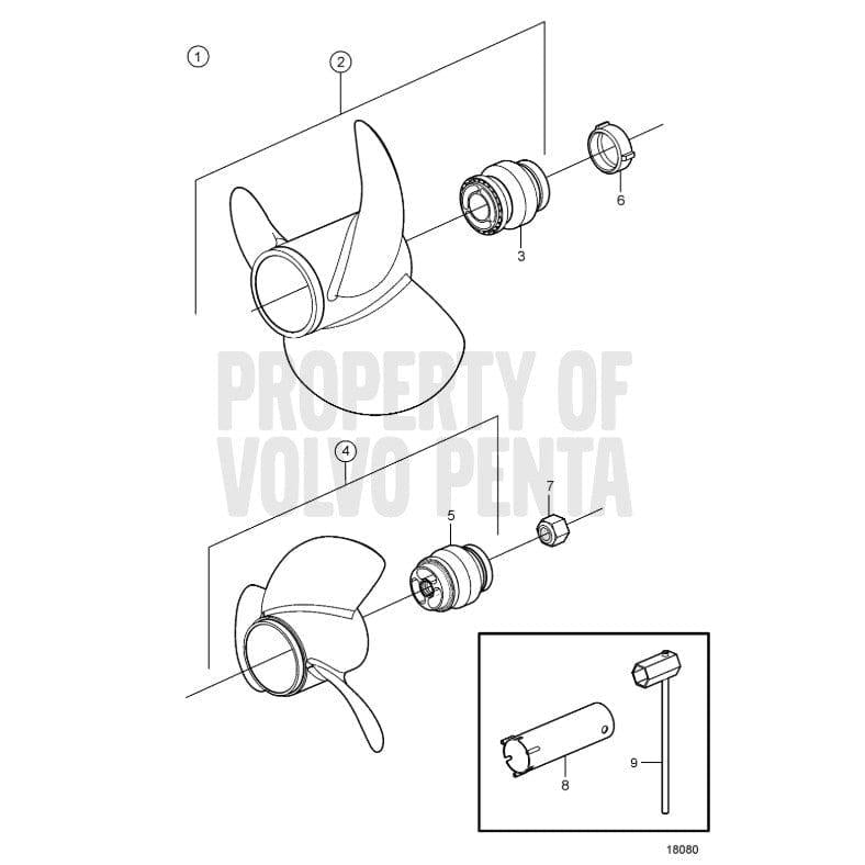 Volvo Penta Qualifies for Free Shipping Volvo Penta Propeller D4 Front Aluminum 3-Blade LH Duoprop #3851424
