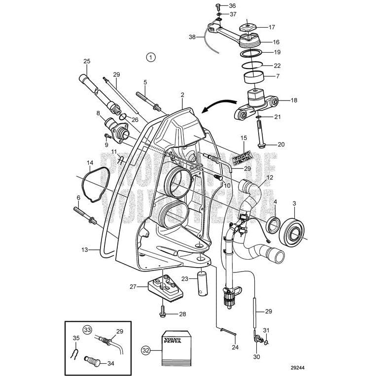 Volvo Penta Qualifies for Free Shipping Volvo Penta Speedo Tube Inside Transom #3883479