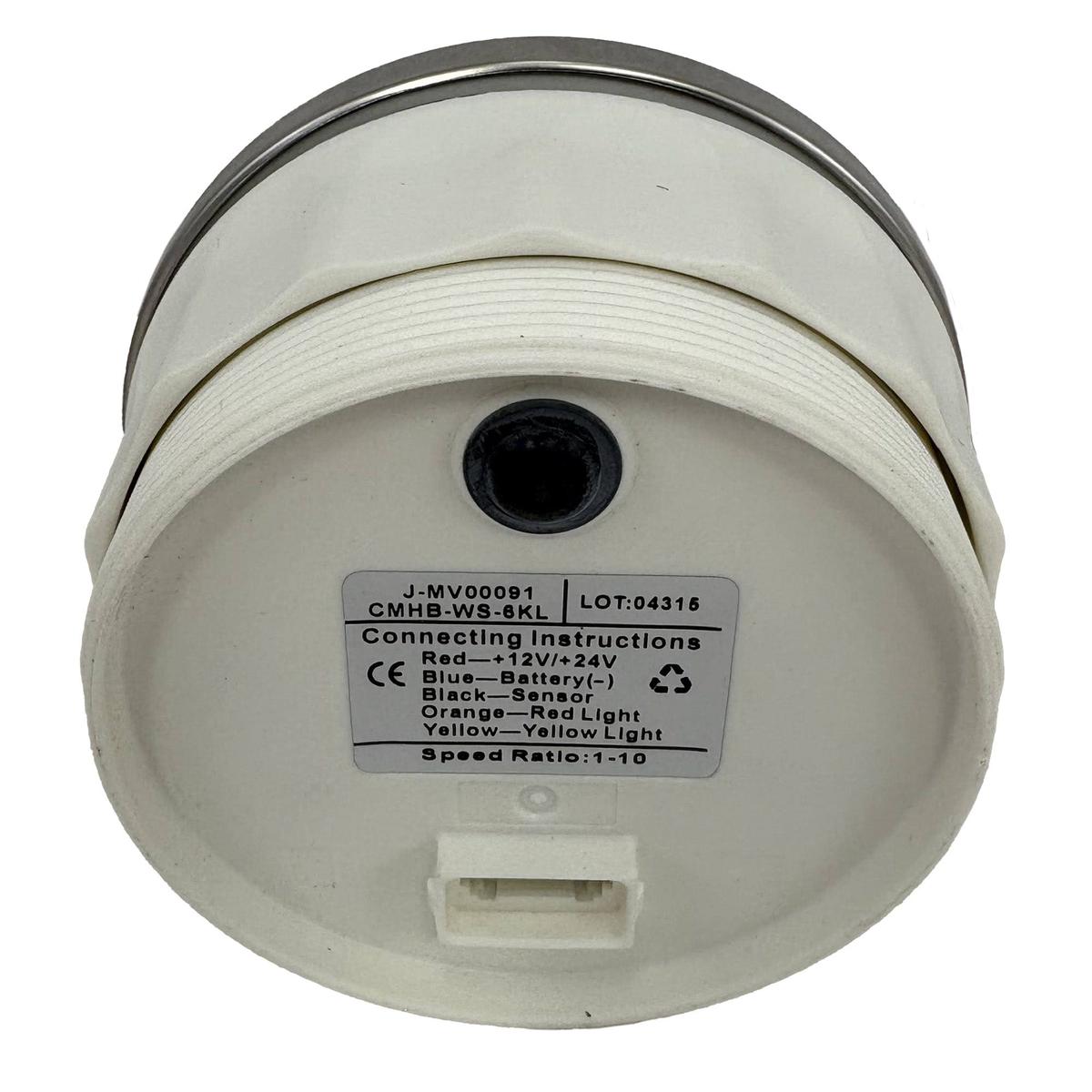 Wema Qualifies for Free Shipping Wema 0-6000 White Face with Stainless Bezel Sea V-Series Tachometer #JMV00091