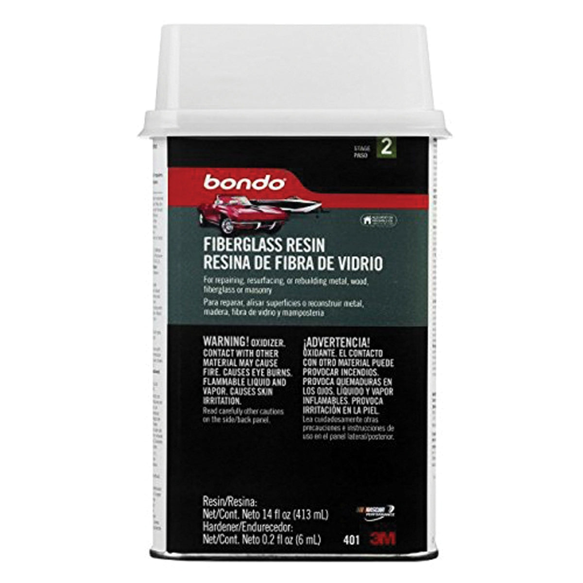 3M Marine Qualifies for Free Shipping 3M Bondo Fiberglass Resin 0.9 Pint #401